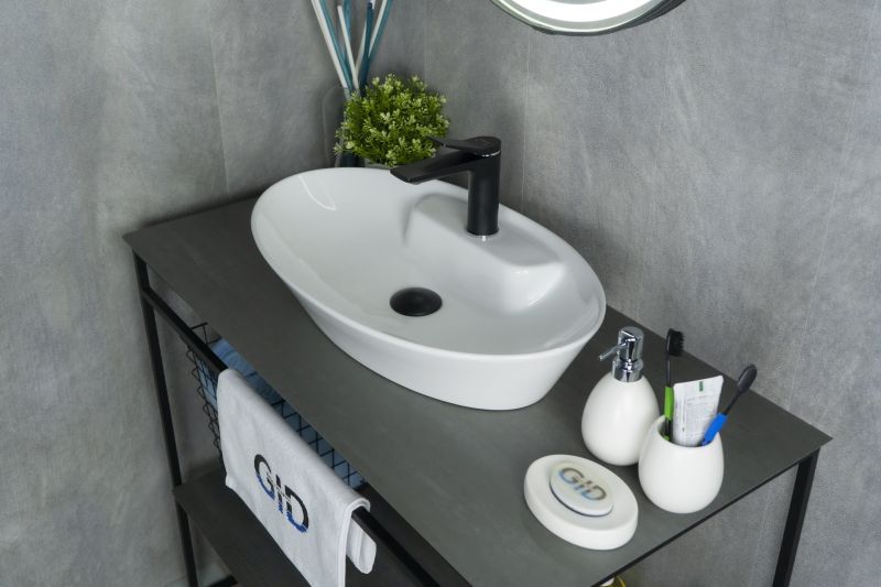 Раковина Gid N9398 51142 накладная белая 61x37x12