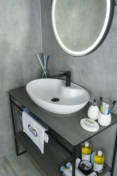 Раковина Gid N9438 51151 накладная белая 65x43x12