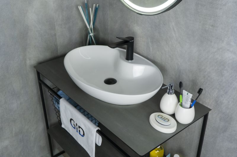 Раковина Gid N9438 51151 накладная белая 65x43x12