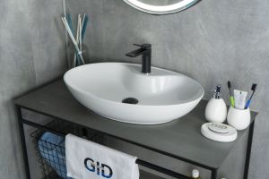 Раковина Gid N9438 51151 накладная белая 65x43x12