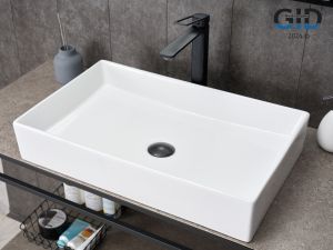 Раковина Gid N9496 51228 накладная белая 60.5x37x11