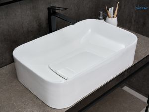 Раковина Gid N9598 51230 накладная белая 61x38x15