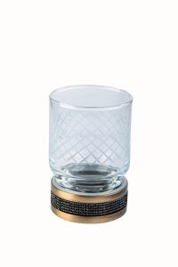 Стакан для зубных щёток Boheme Royal Cristal 10931-BR-B бронза/чёрный