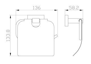 Держатель для туалетной бумаги Wonzon & Woghand Flat WW-9726 хром