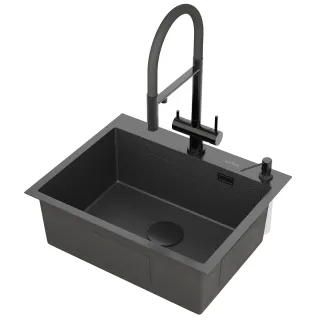 Кухонная мойка Roxenbath Snake 60 560220-60-BS графит текстурное покрытие