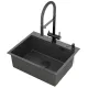 Кухонная мойка Roxenbath Snake 60 560220-60-BS графит текстурное покрытие