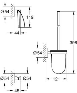 Набор аксессуаров GROHE Essentials, хром (40407001)