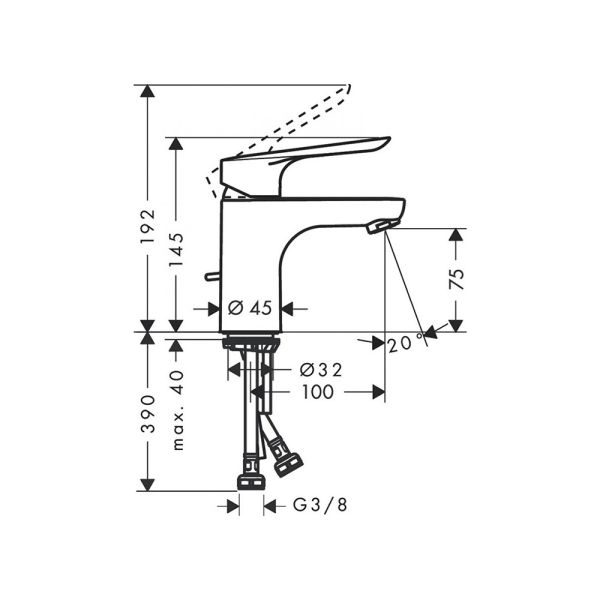 Набор для ванны Hansgrohe Logis E SetLogisE70A (71177000+71415000+26532400)