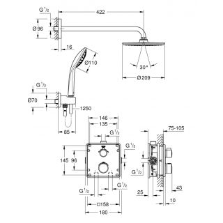 Душевая система Grohe Grohtherm 34734000 хром