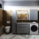 Тумба под раковину Style Line Марелла 90 Люкс Plus СС-00002418 серый матовый