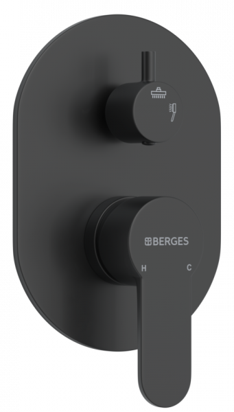 Душевой комплект Berges Ventas 3R чёрный матовый 073008