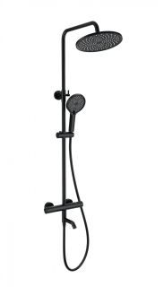 Душевая стойка Wonzon & Woghand INN 3 WW-B3065-T1-MB с термостатом чёрный матовый Душевая стойка Wonzon & Woghand INN 3 WW-B3065-T1-MB с термостатом чёрный матовый