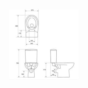 Унитаз Cersanit Nature New Clean On S-KO-NTR011-3/5-COn-DL-w с микролифтом