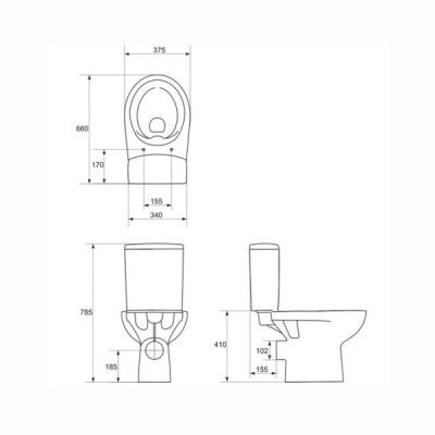 Унитаз Cersanit Nature New Clean On S-KO-NTR011-3/5-COn-DL-w с микролифтом