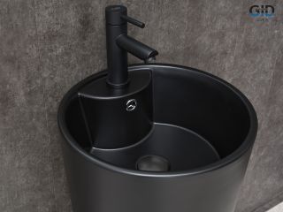 Раковина Gid Nb131bm 81120 накладная черная матовая 40x40x84 Раковина Gid Nb131bm 81120 накладная черная матовая 40x40x84