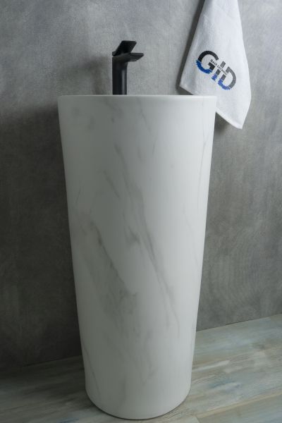 Раковина Gid Nb131ws 81111 накладная под камень матовый 40x40x84