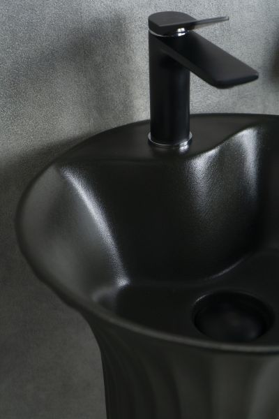 Раковина Gid Nb132bg 81114 накладная под черная  графит 41x41x84