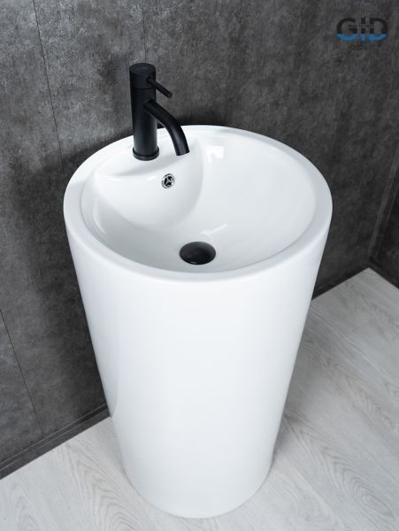 Раковина Gid Nb135 81102 накладная белая 46x46x86