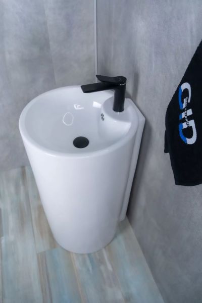 Раковина Gid Nb135 81102 накладная белая 46x46x86