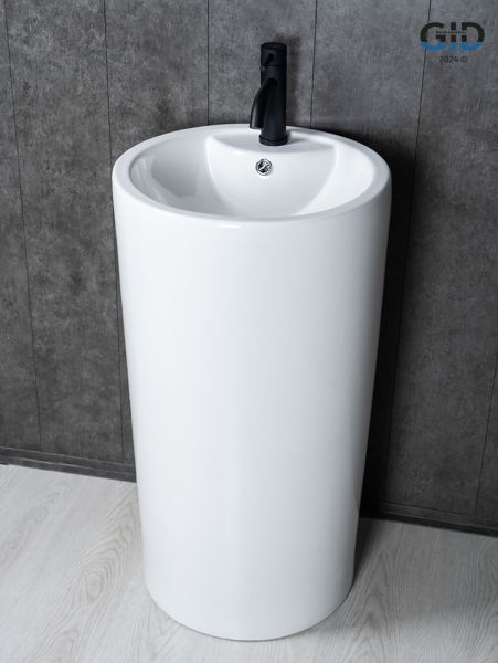 Раковина Gid Nb135 81102 накладная белая 46x46x86