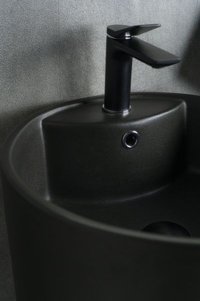 Раковина Gid Nb135bg 81109 накладная черная графит 45x45x85
