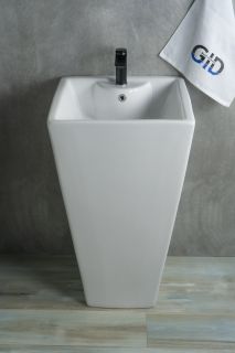 Раковина Gid Nb145 81103 накладная белая 46.5x46.5x81 Раковина Gid Nb145 81103 накладная белая 46.5x46.5x81