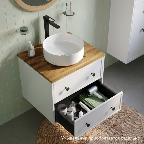 Тумба подвесная IDDIS Torr TOR60WBi95K со столешницей 60см белый матовый