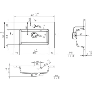 Раковина Brevita Avila 50 B-AVI050-01 белый