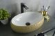 Раковина Gid Nc433 52219 накладная белая / золото 48x34x15