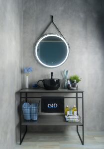 Раковина Gid Nc9077 52230 накладная черная глянцевая 40x30x18