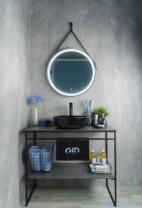 Раковина Gid Nc911 52224 накладная черная матовая 41.5x41.5x13.5