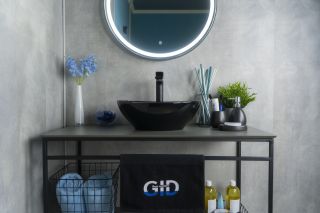 Раковина Gid Nc920 52231 накладная черная глянцевая 41x34x15