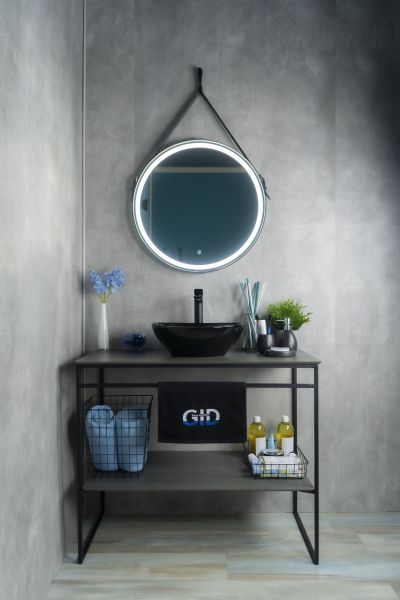 Раковина Gid Nc920 52231 накладная черная глянцевая 41x34x15