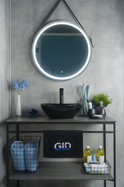 Раковина Gid Nc920 52231 накладная черная глянцевая 41x34x15