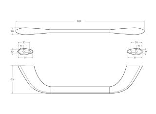 Полотенцедержатель  Cezares Лайнер (Liner) LINER-TH02-01 хром