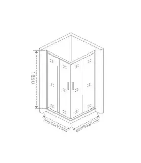 Душевое ограждение Good Door Neo CR-100-C-CH 100*100 профиль хром, стекло прозрачное