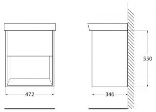 Тумба под раковину BelBagno Neon 50см Rovere Scuro NEON-500-1C-SO-RS