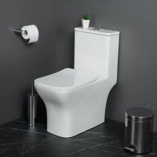 Унитаз BelBagno NEON BB8617CPR-MN/SC с сиденьем Микролифт Унитаз BelBagno NEON BB8617CPR-MN/SC с сиденьем Микролифт