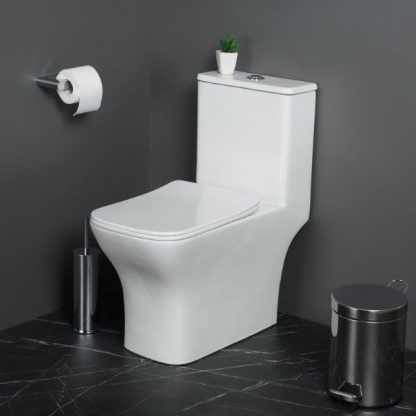 Унитаз BelBagno NEON BB8617CPR-MN/SC с сиденьем Микролифт Унитаз BelBagno NEON BB8617CPR-MN/SC с сиденьем Микролифт