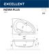 Ванна акриловая EXCELLENT Newa 160x95 (правая)