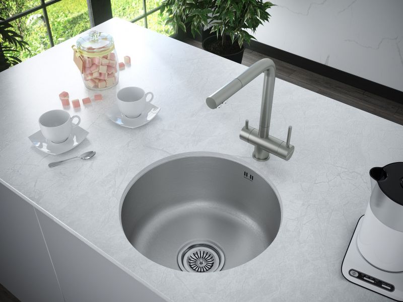 Мойка кухонная Paulmark Werra PM404646-BS брашированная нержавеющая сталь Мойка кухонная Paulmark Werra PM404646-BS брашированная нержавеющая сталь