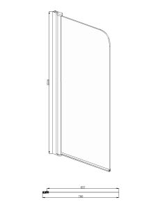 Шторка для ванны Azario MERRIT NF6211 700 700х1500