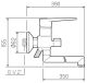 Смеситель для ванны с душем РМС SL52-006E-3 хром