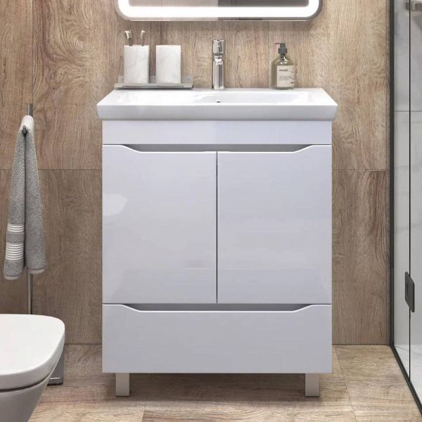 Тумба под раковину напольная Vigo Grani 285 70 см белый