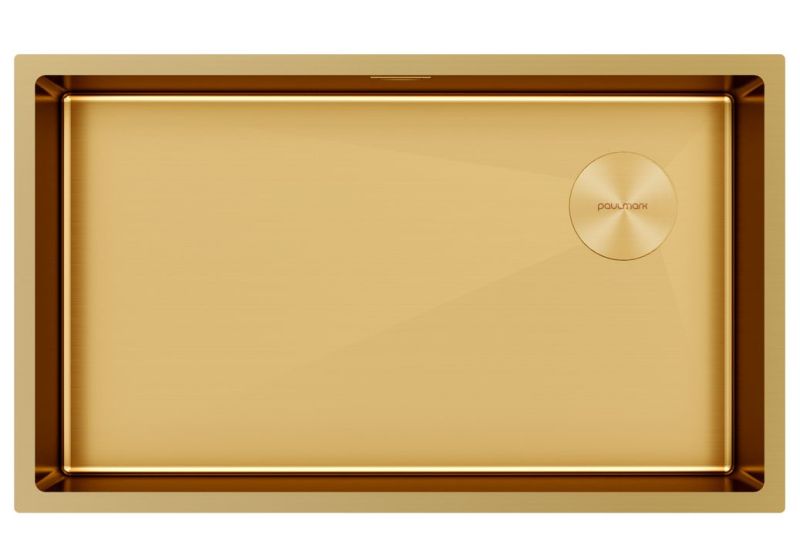 Мойка кухонная Paulmark Next-Skew PM887444-BG брашированное золото