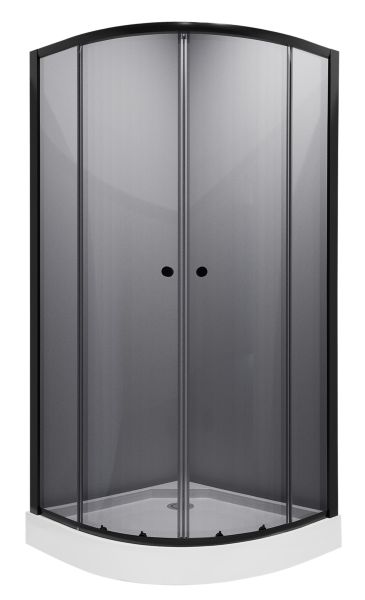 Душевой уголок Niagara NG-003-14T с поддоном 80x80см чёрный/тонированное
