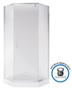Душевой уголок Niagara NG-010-14D с поддоном 100x100см хром/прозрачное