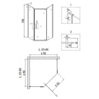 Душевой уголок Niagara Nova NG-6605-08 90x90 см