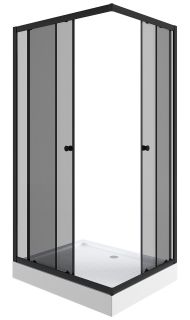 Душевой уголок Niagara NG-118-14QT с поддоном 110x80см чёрный/тонированное
