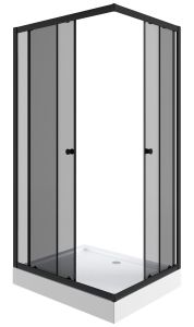 Душевой уголок Niagara NG-129-14QT с поддоном 120x80см чёрный/тонированное